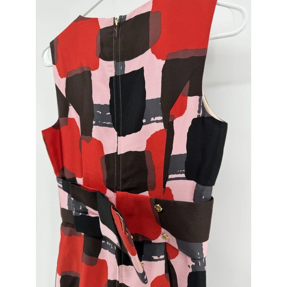 Kate Spade New York‎ Colorblock Pink Red Black Tank Maxi Dress Size 4 NWT